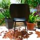 Chaise tulipe skaï noir des années 50