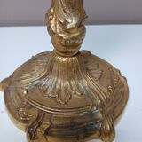 Bronze lamp base, rocaille and voluptuous decor