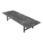 Brutalist Brazilian Stone Coffee Table by Pia Manu, 1960
