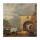 Old painting signed by Giuseppe Canella Lecco Pier 1837