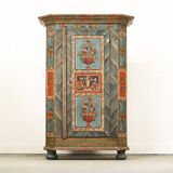 Folk art painted bridal wardrobe