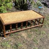 Vintage rattan coffee table