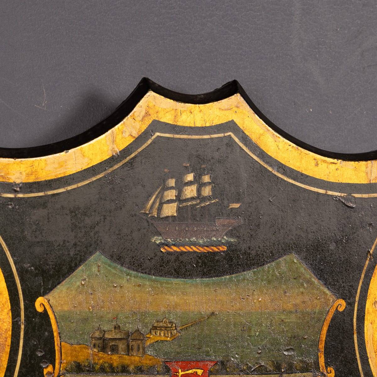 Antique 18thC English Hand Painted King George II & King George IV Shields