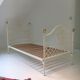 Ivory metal bed