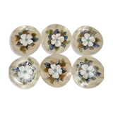 6 vintage flat plates 60 signed mbfa pornic decorations cynthia