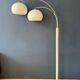 Space Age Dijkstra double arc white mushroom floor lamp