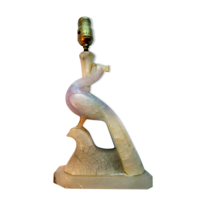 Pied de lampe en albâtre