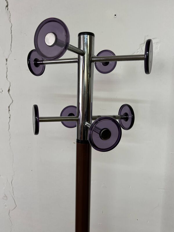 Porte manteau industriel en métal chromé