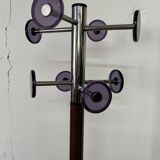 Industrial coat rack in chrome metal