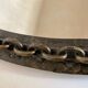 Mirror brutalist chain in beaten iron 1960 H55cm