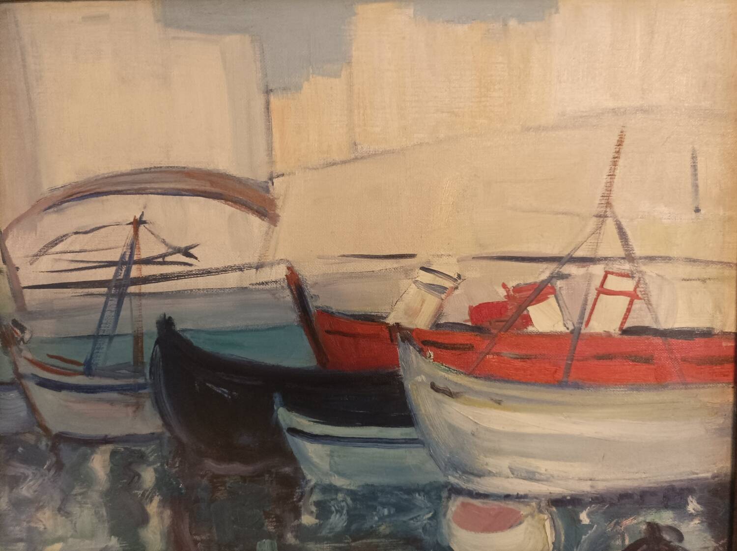 Oil on canvas signed Nathalie Pogarieloff