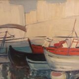 Oil on canvas signed Nathalie Pogarieloff