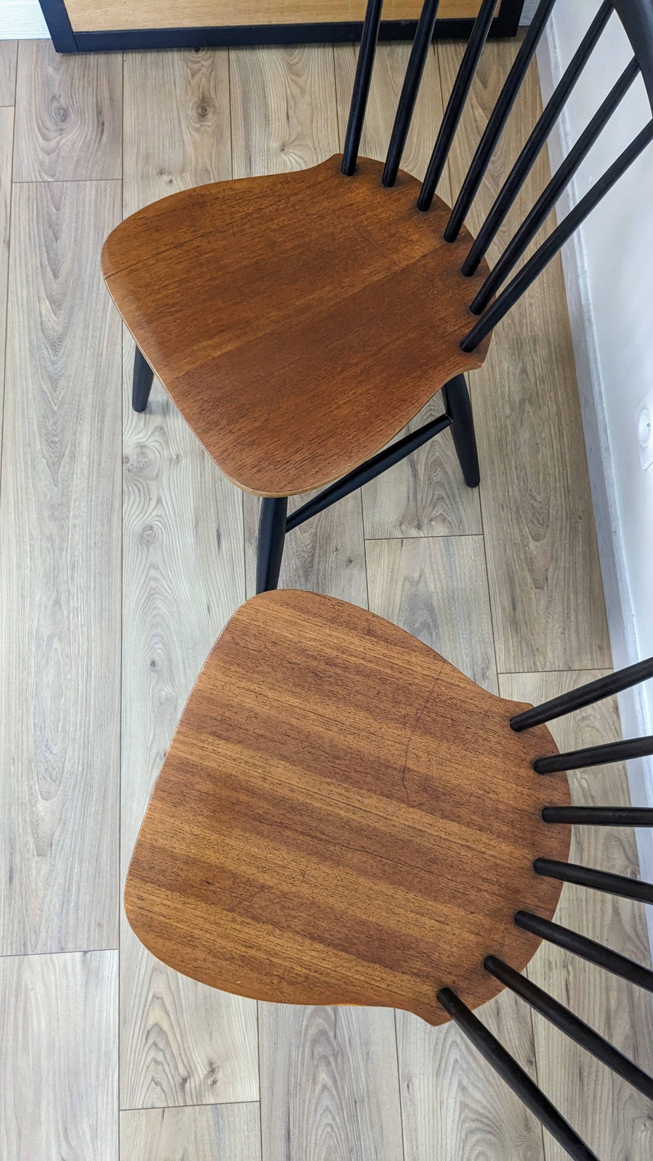 Pair of Scandinavian chairs Hagafors Sweden
