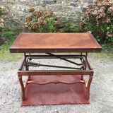 Modular vintage oak coffee table with Albert Ducrot's magical system