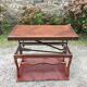 Modular vintage oak coffee table with Albert Ducrot's magical system