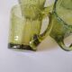 Pitcher and glasses in bubbled blown glass dlg Biot