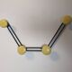 Patère quadruple metallique vintage jaune