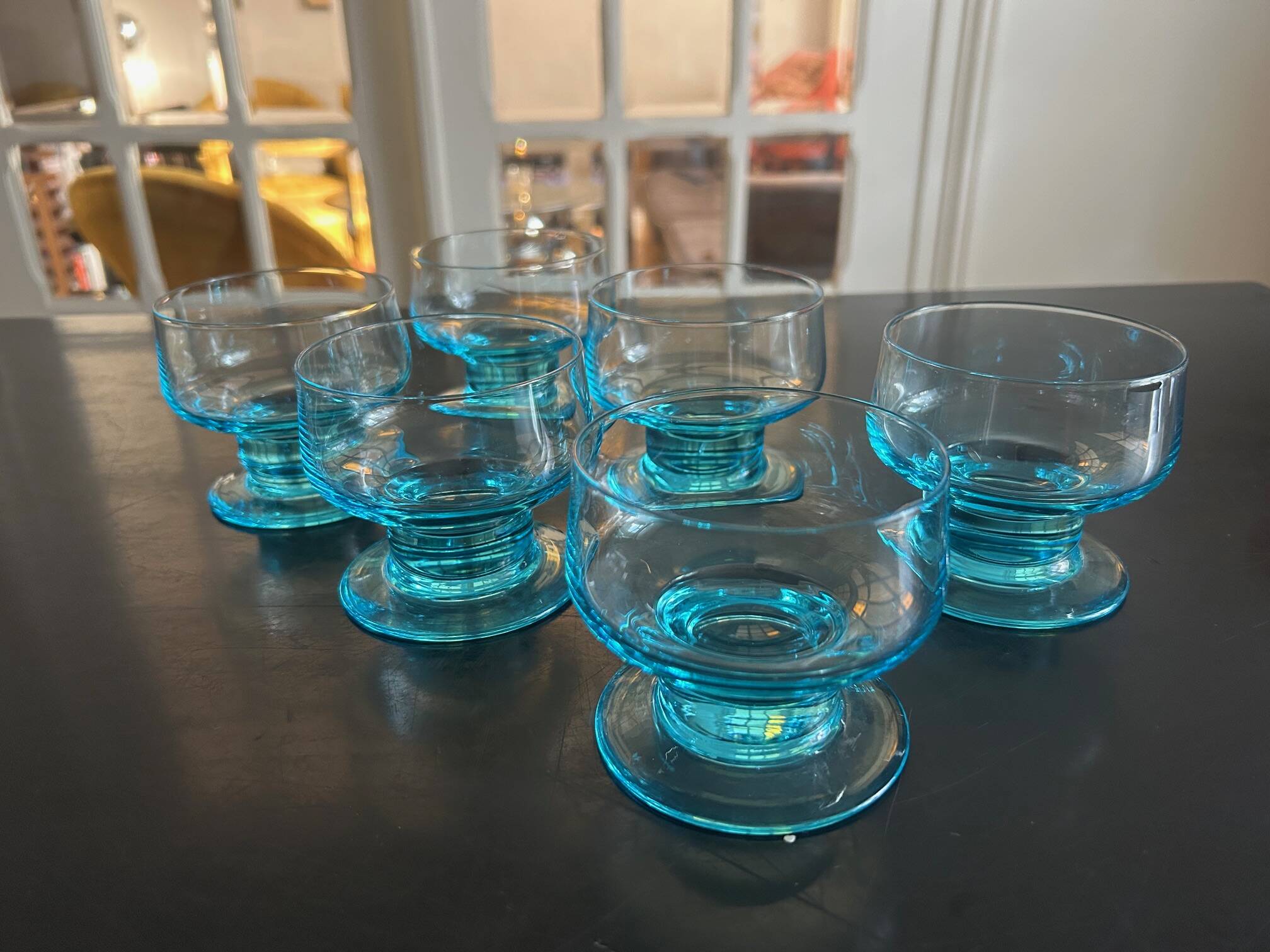 6 verres ancien des Cristalleries Lorraines
