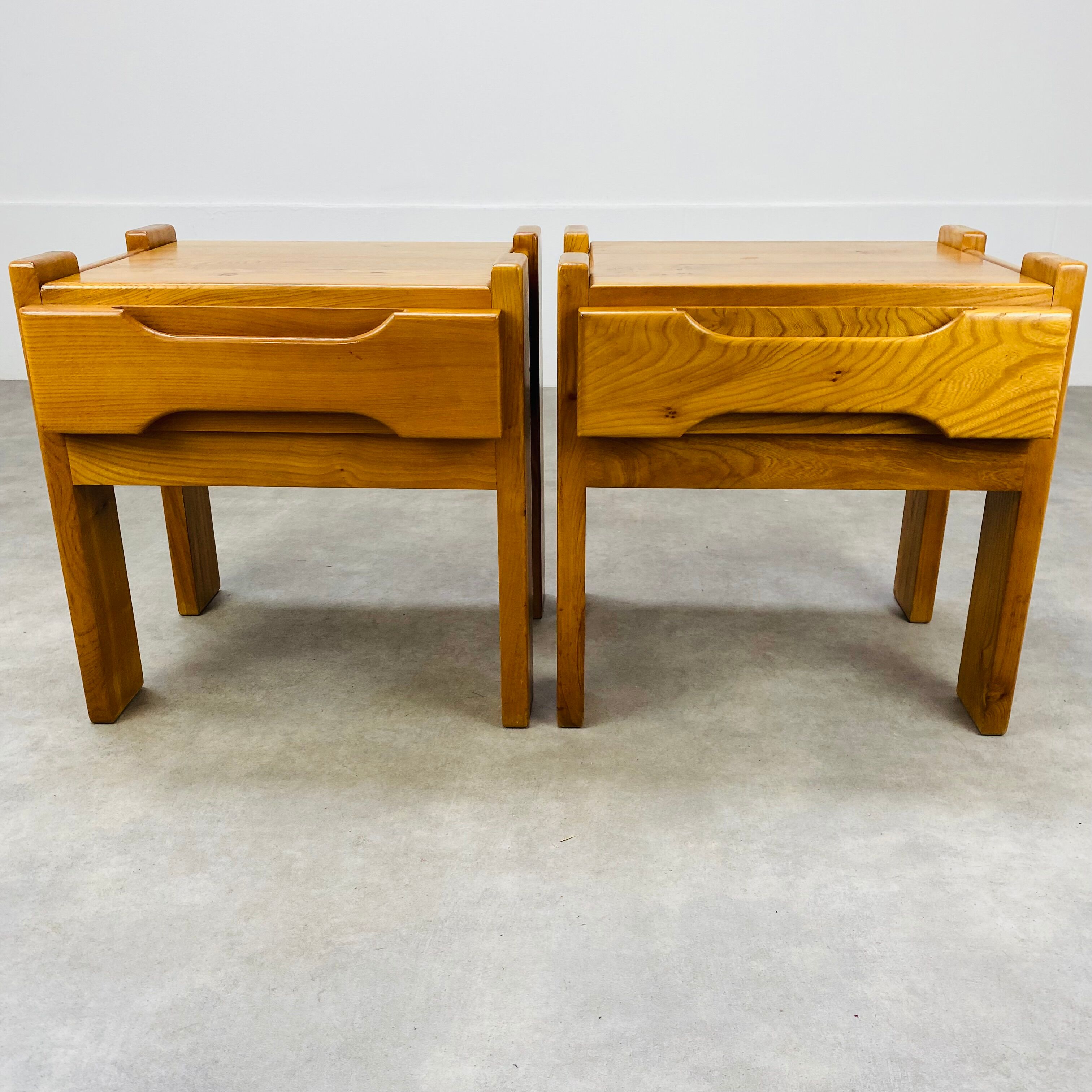 Pair of homemade elm bedside tables Regain