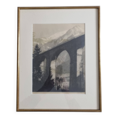 Photo viaduc Sainte-Marie Les Houches Mont-Blanc signée Dubois 35 x 44 cm
