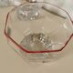 set of 4 ice cream cups, transparent glass dessert, octagon shape