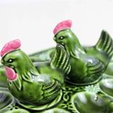 Salt and pepper earthenware egg set