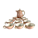 Lot 11 coffee cups + coffee maker + milk jar 60s Villeroy and Boch "Santos"