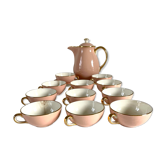 Lot 11 tasses à café avec cafetière et pot à lait années 60 Villeroy et Boch "Santos"
