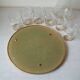 Old glass carafe liquor service with gilding vintage ice mirror tray
