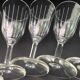 6 chiseled champagne flutes