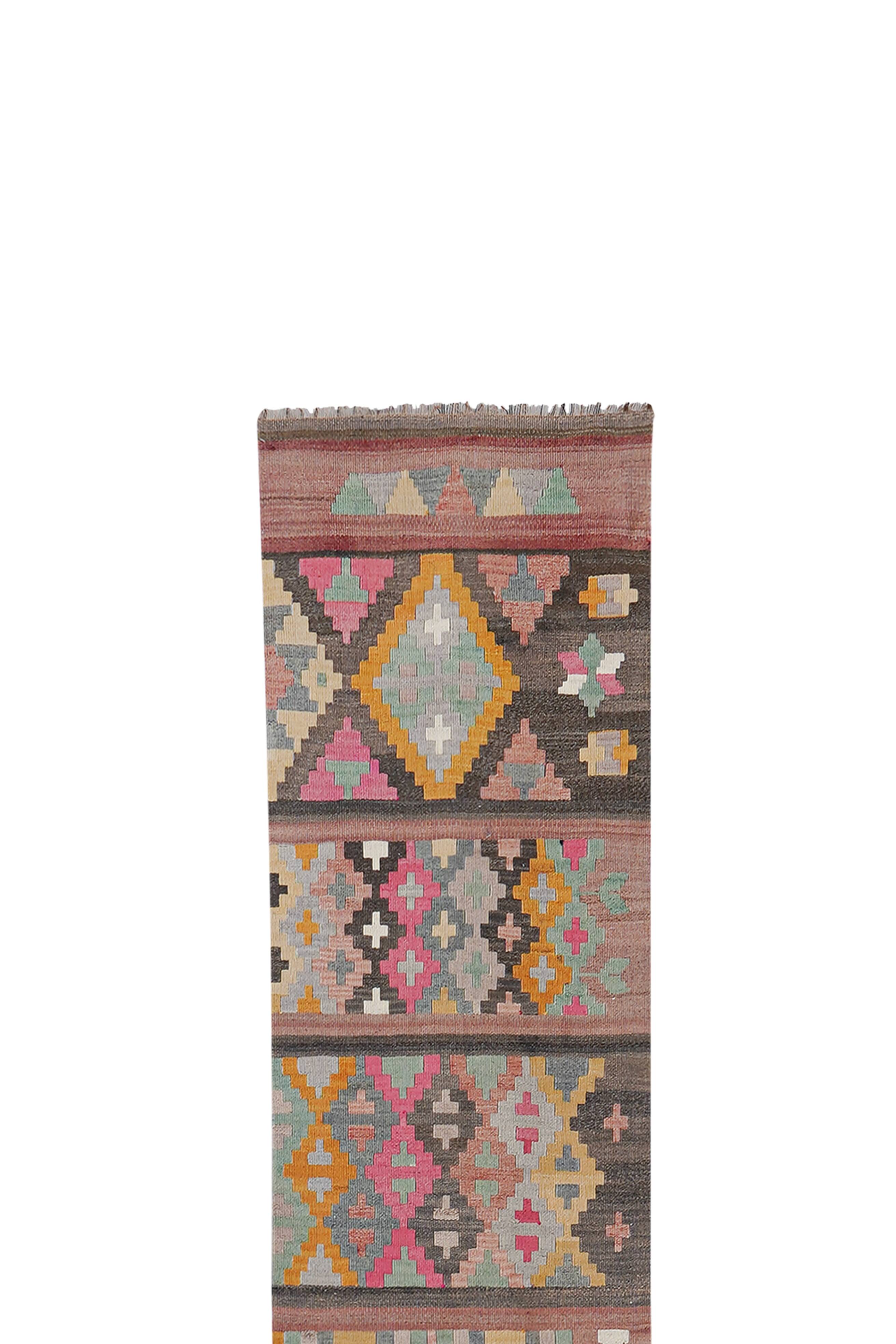 Vintage Turkish Oushak Handwoven Rug 72x384 cm