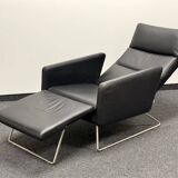 Fauteuil design en cuir noir par BoConcept