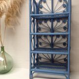 Peacock Rattan Shelf Bookcase
