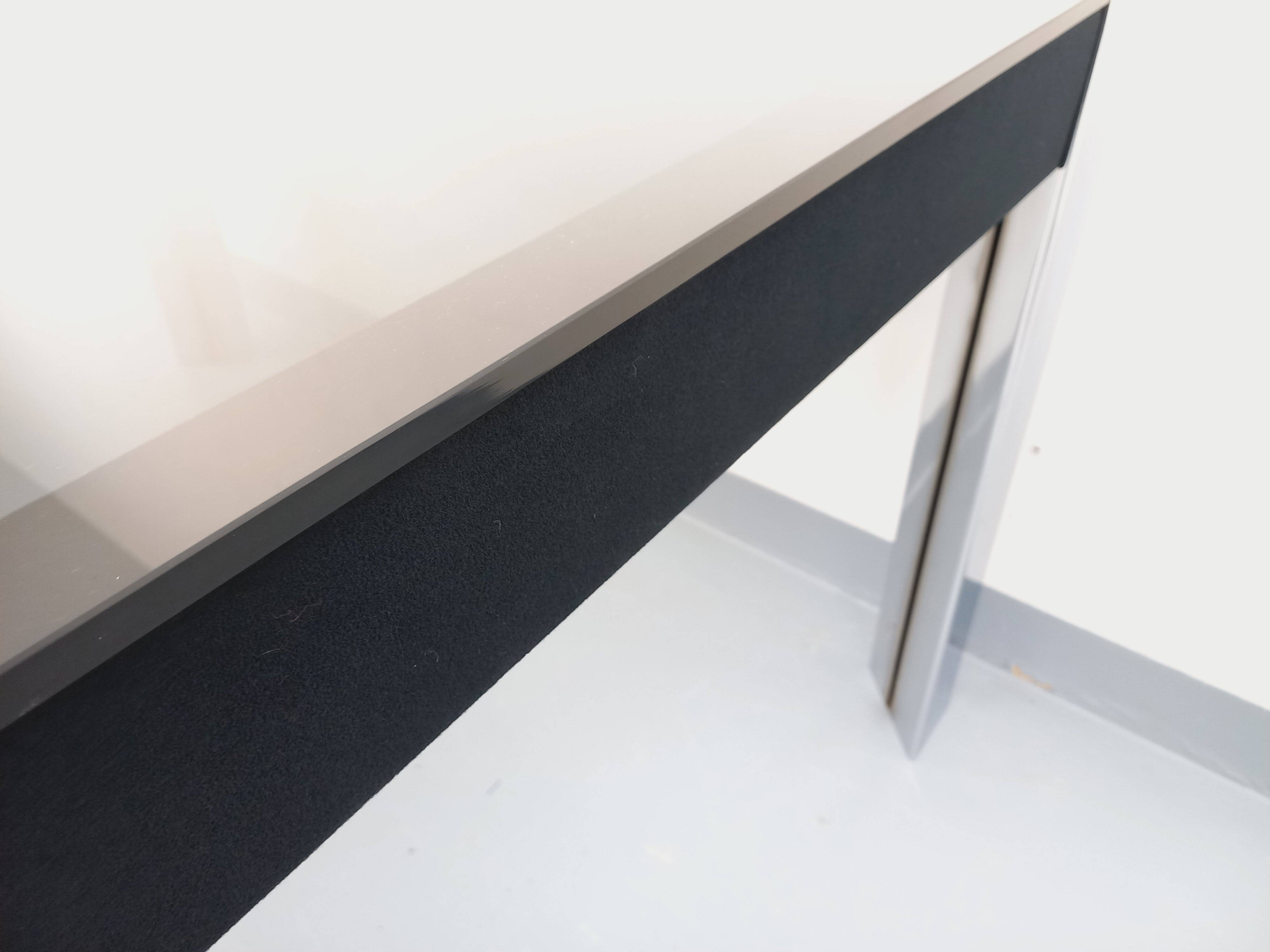 Vintage Italian square dining table by Faleschini for Mariani glass