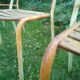 Serie de 4 chaises en tôle
