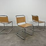 3 B33 Marcel Breuer chairs, 1980, leather