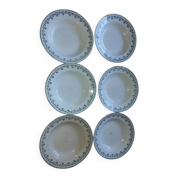 Assiettes Creuses “Georgette” Terre de Fer (6 pièces)