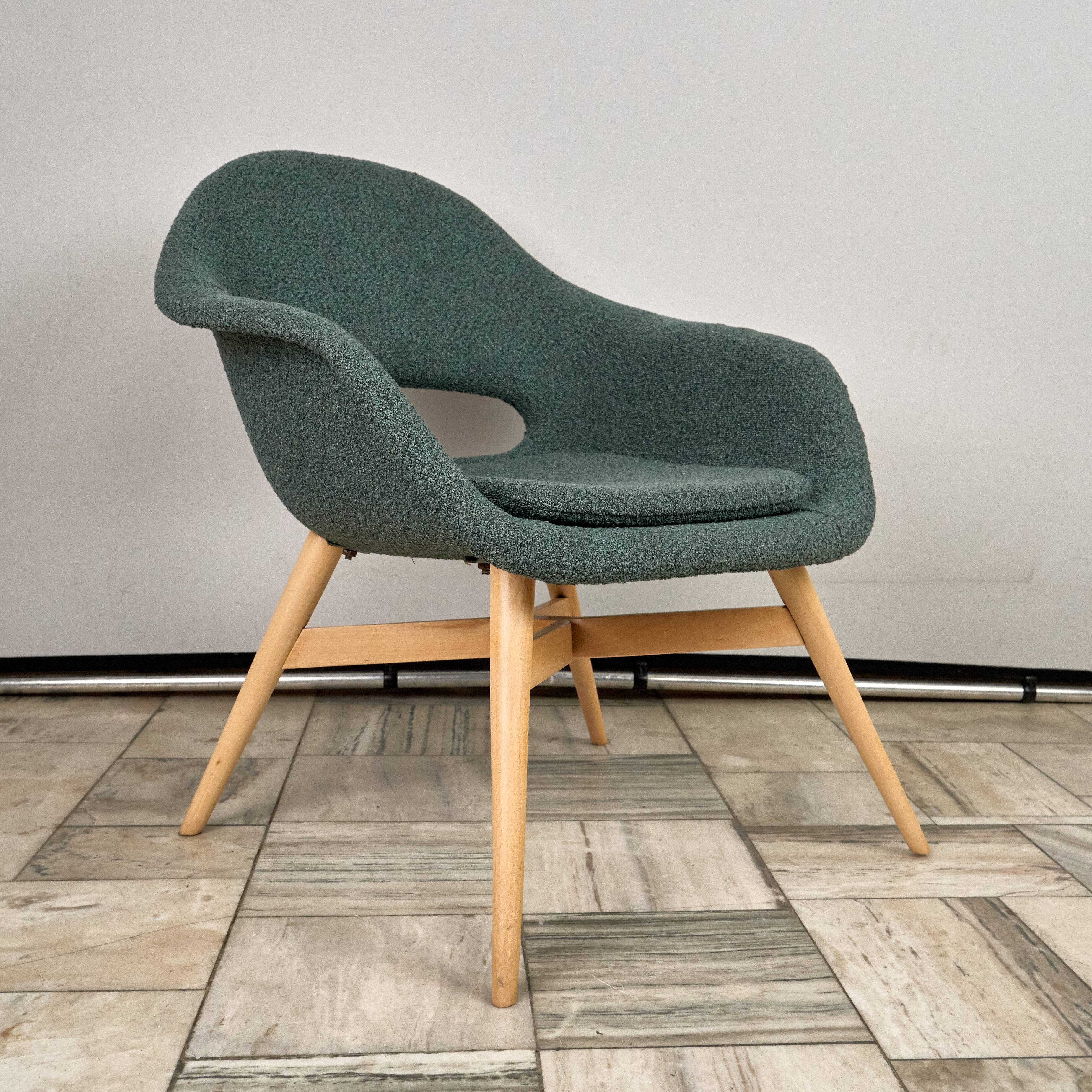 Vintage Shell Lounge Chair by Miroslav Navratil, 1960s, Czechoslovakia
