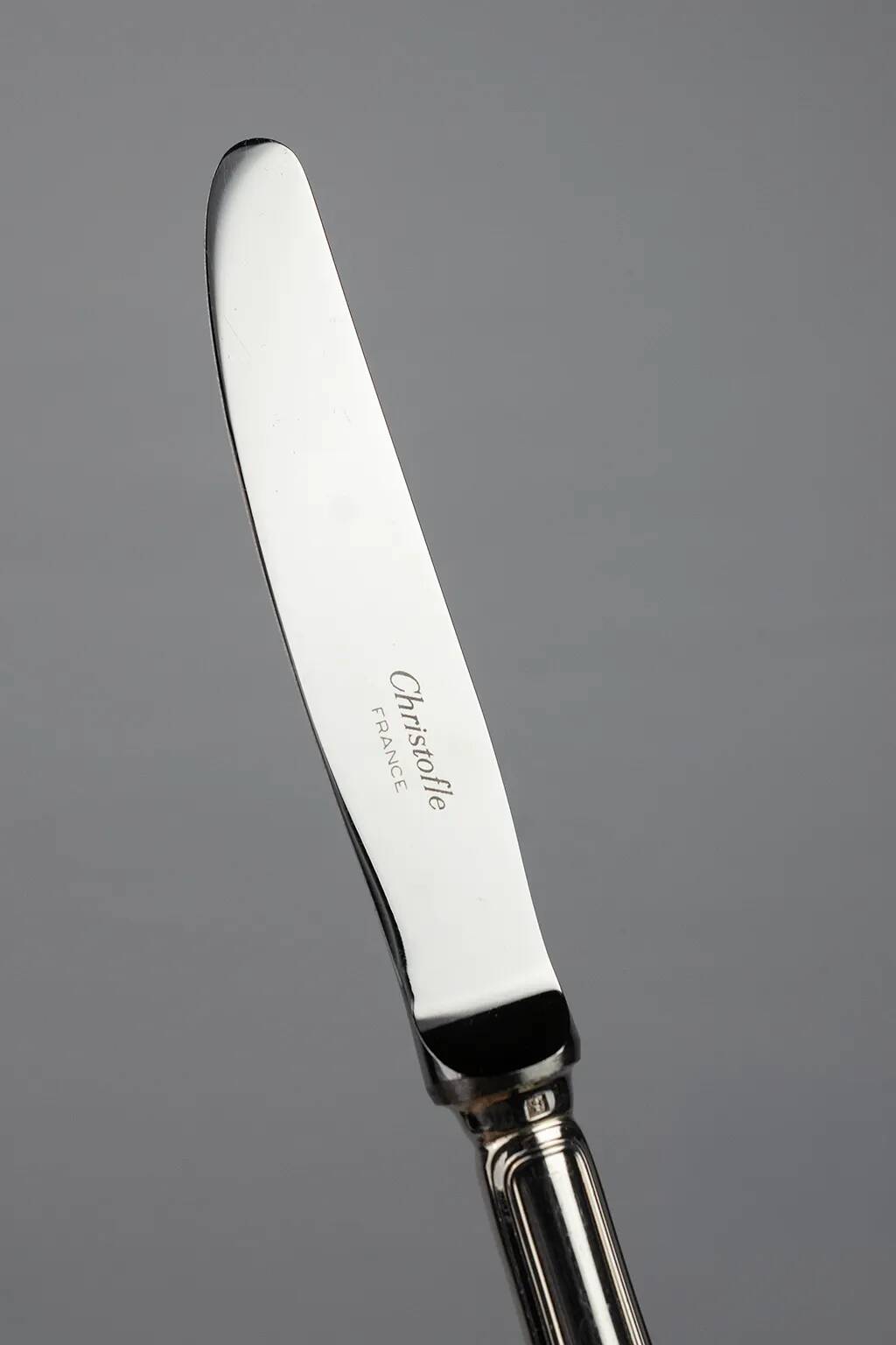 Christofle – 12 silver-plated dessert knives, Spatours model
