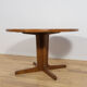 Mid-Century Teak Round Extending Dining Table, Denmark, 1960s