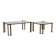 Table basse avec table d’appoint en verre 1970