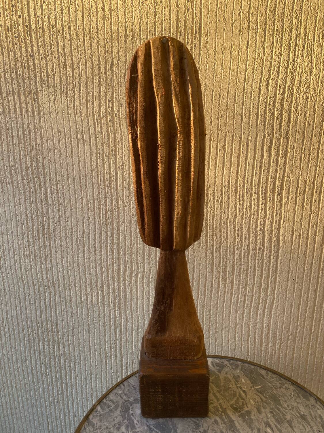 Large ethnic wooden sculpture