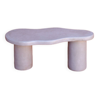 Organic shaped coffee table in Tadelakt