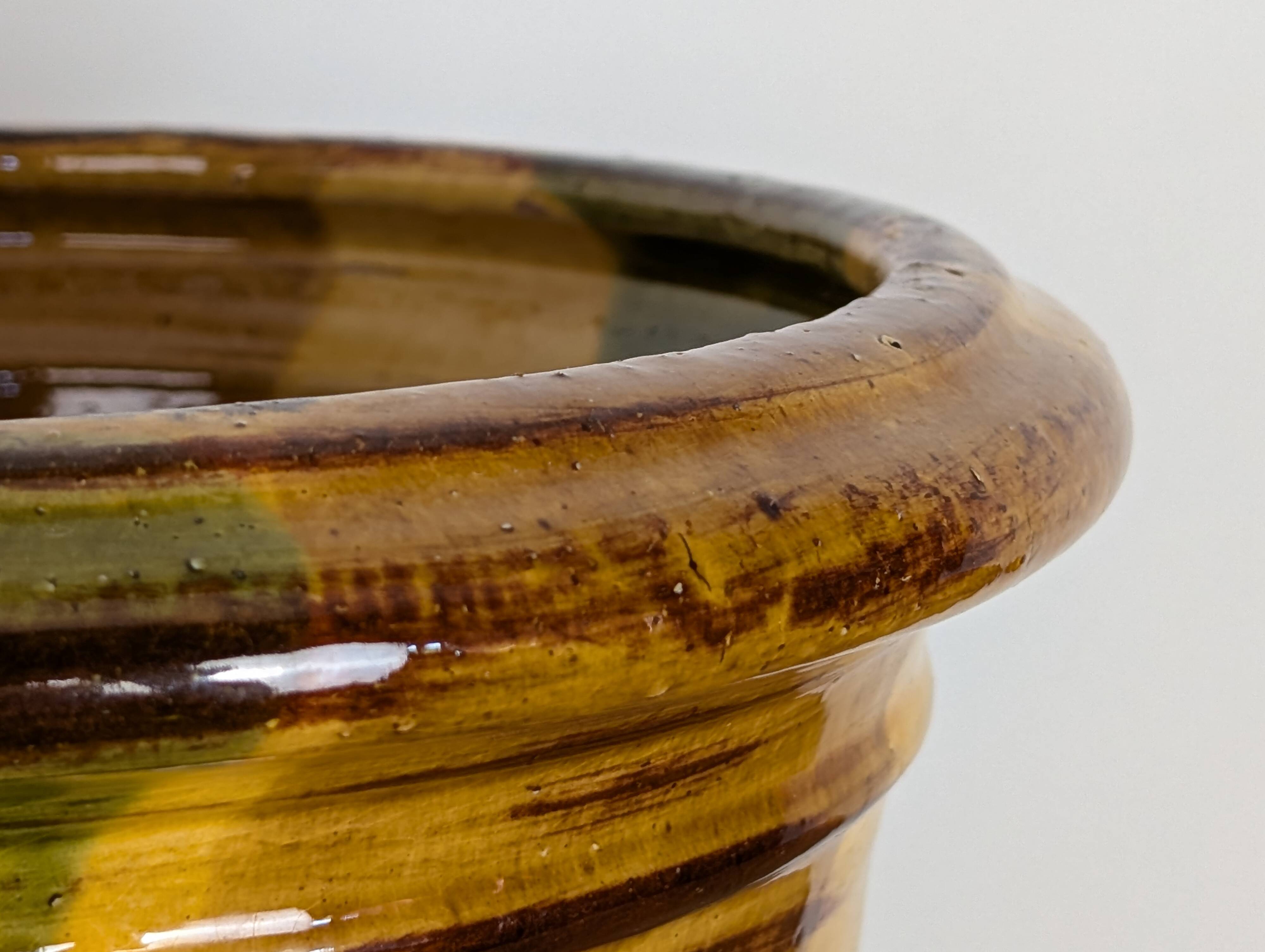 Uzes glazed earthenware planter
