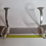 Aluminium wall coat rack with two double hooks, 38 cm
