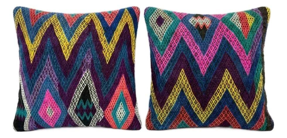 Set of 2 vintage Turkish cushion covers 61x61 cm