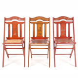 Ensemble de six chaises pliantes
