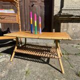 Rattan living room set, 1970s
