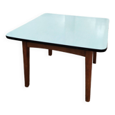 Table basse bistrot formica et bois vintage