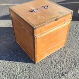Wooden travel trunk covered with moleskine circa 1900